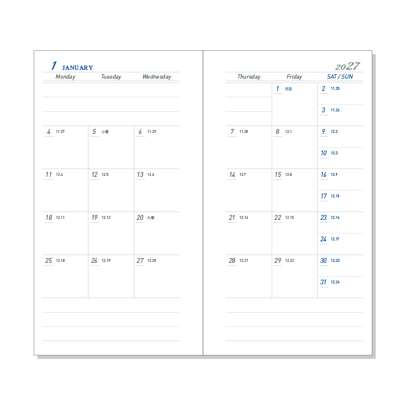 DATA MATE 42K 工商日誌 筆記型 B2版 - 工商日誌內頁